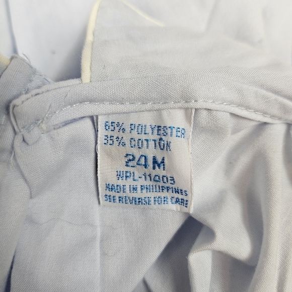 Vintage Babycrest Baby‎ Blue Embroidered Train Romper 24M Boys O12 - Picture 8 of 10